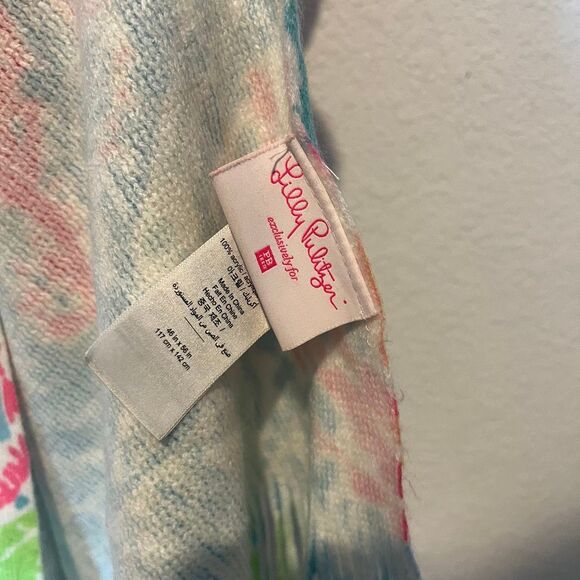 Lilly Pulitzer x Pottery Barn Teen Fringed Knit Throw Blanket 46” x 56” - Picture 5 of 6